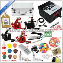 2014 top high quality professional glitter tattoo machine kit include 4 guns, machine power supply